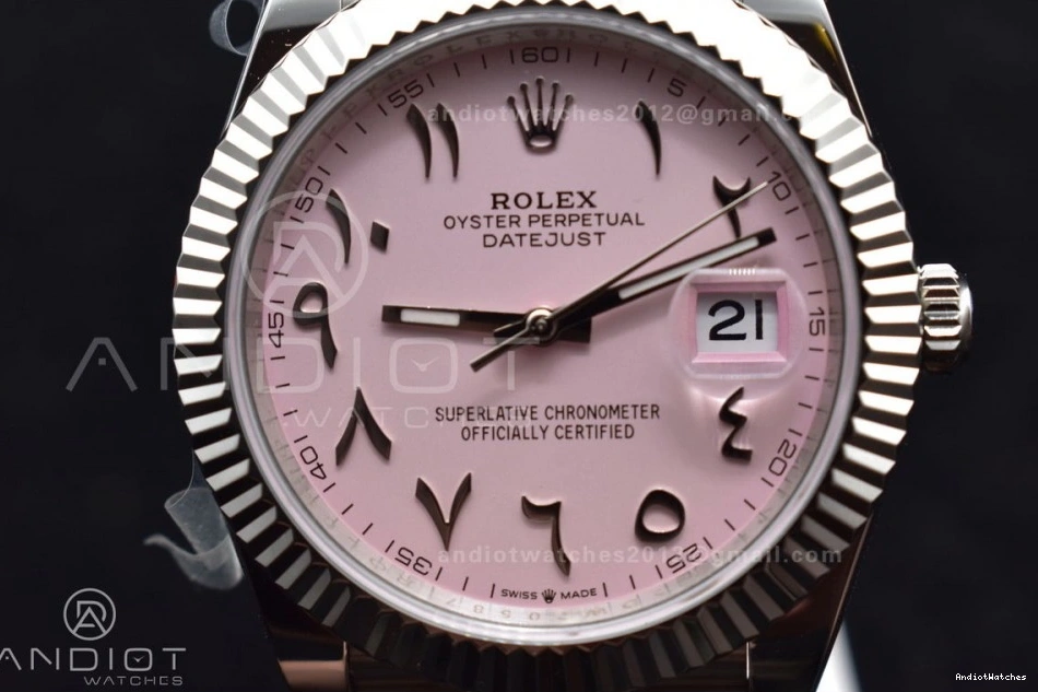Dial DIWF Arabic Bracelet 1:1 DateJust SA 126334 Marker Pink on Edition 41 904L Jubilee 647 Steel OnTrend Best 1121